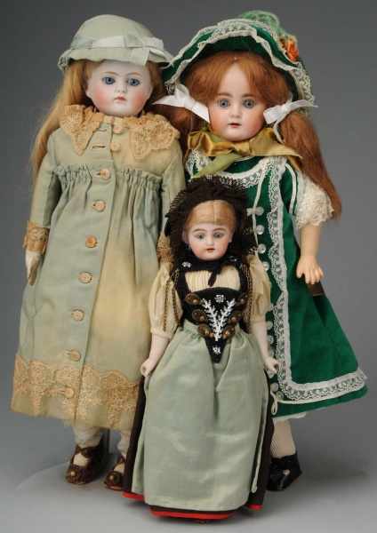 Appraisal: Lot of Bisque Head Dolls Description Germany Ca Simon Halbig