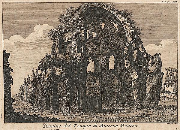 Appraisal: SMALL FOLIO PIRANESI ETCHING ROVINE DEL TEMPIO DI MINERVA MEDICA