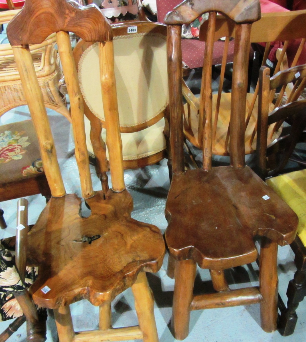 Appraisal: A pair of Indonesian hardwood chairs