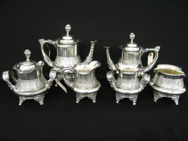 Appraisal: Victorian pc Tea Coffee Service by Simpson Hall Miller ornate