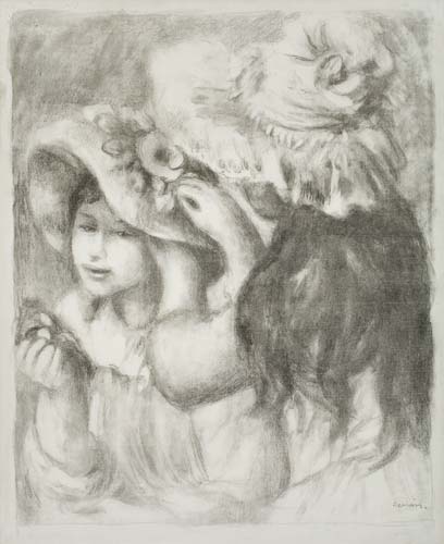 Appraisal: PIERRE-AUGUSTE RENOIR Le Chapeau Epingl re planche Lithograph x mm