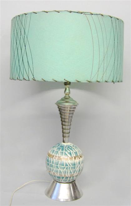 Appraisal: Ceramic and metal table lamp th century