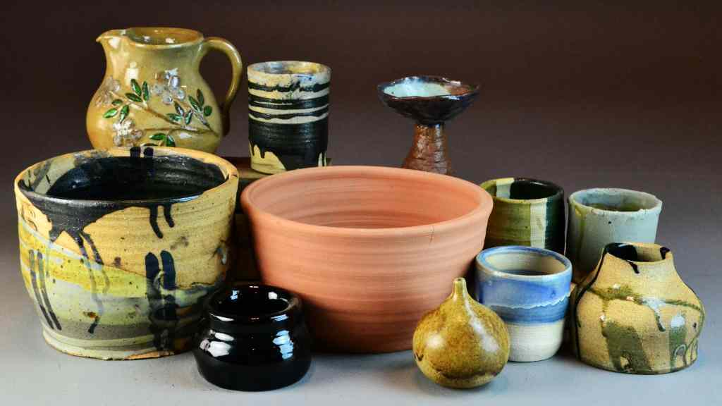 Appraisal: Pcs Art Pottery - Some SignedTo include various pots jardiniers