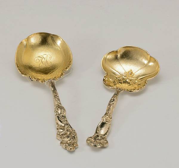 Appraisal: Property of the Corinthian Studios Collection Comprising berry spoon with