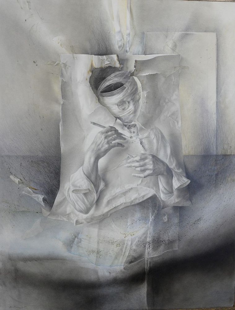 Appraisal: Eduardo Naranjo Spanish b Sueno Sobre Papel mixed media on