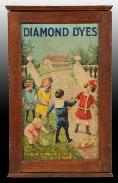 Appraisal: Mansion Diamond Dyes Dye Cabinet Description to Embossed tin and