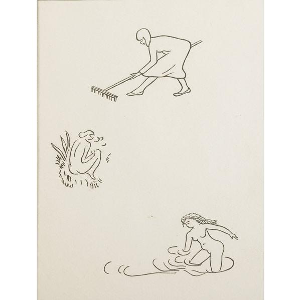 Appraisal: TWO WORKS ON PAPER Aristide Maillol French - Les Georgiques