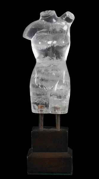 Appraisal: A rock crystal model of a torso height in