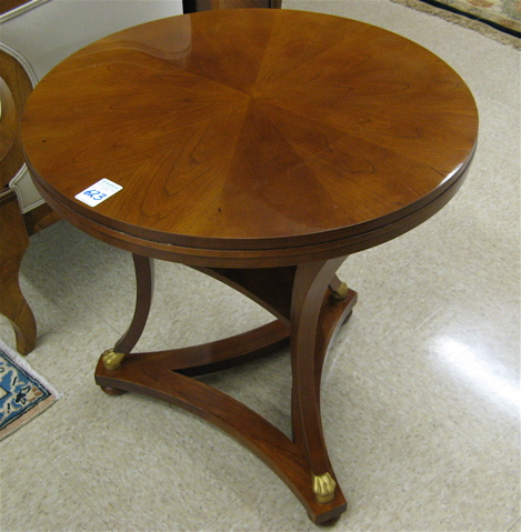 Appraisal: NEOCLASSICALLY INSPIRED HARDWOOD LAMP TABLE Baker Furniture co model no