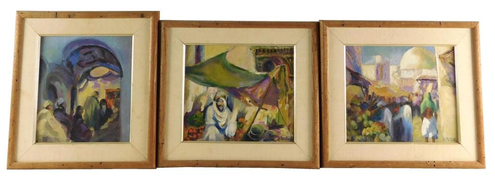 Appraisal: Sue May Gailey Wescott Gill American - three framed oils