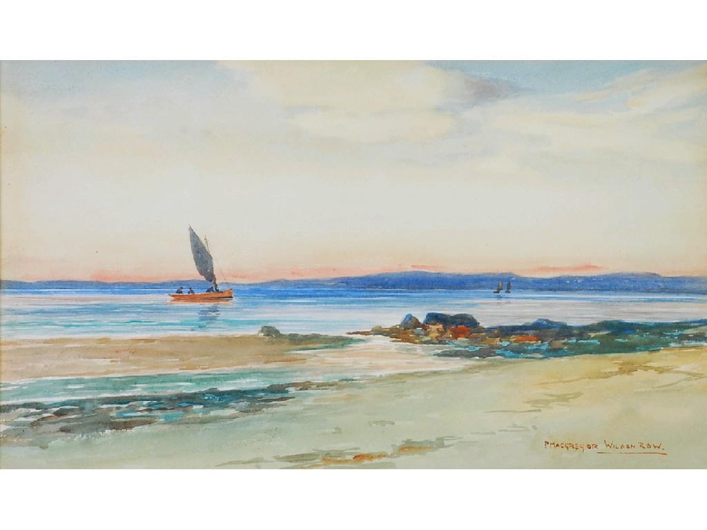 Appraisal: P MACGREGOR WILSON R S W d WATERCOLOURA Scottish coastal