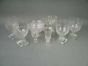 Appraisal: A set of four Regency glass rummers th century with