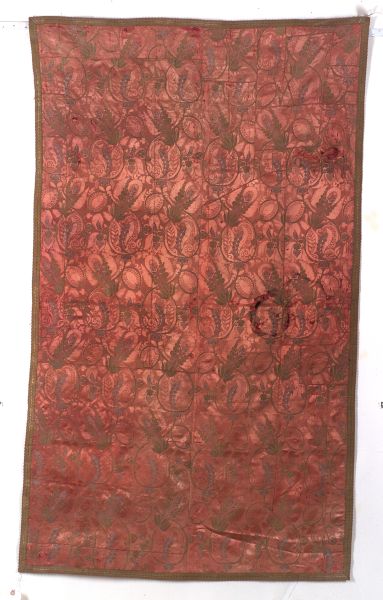 Appraisal: Silk and Metal Thread Brocade Textile Europe th century pieced