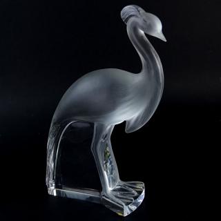 Appraisal: Lalique Louisiane Crystal Bird Figurine Lalique Louisiane Crystal Bird Figurine