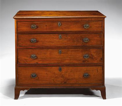 Appraisal: Chippendale mahogany chest of drawers probably pennsylvania Rectangular top with