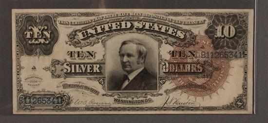 Appraisal: United States Silver Certificate Series of signed Rosecrans and Huston