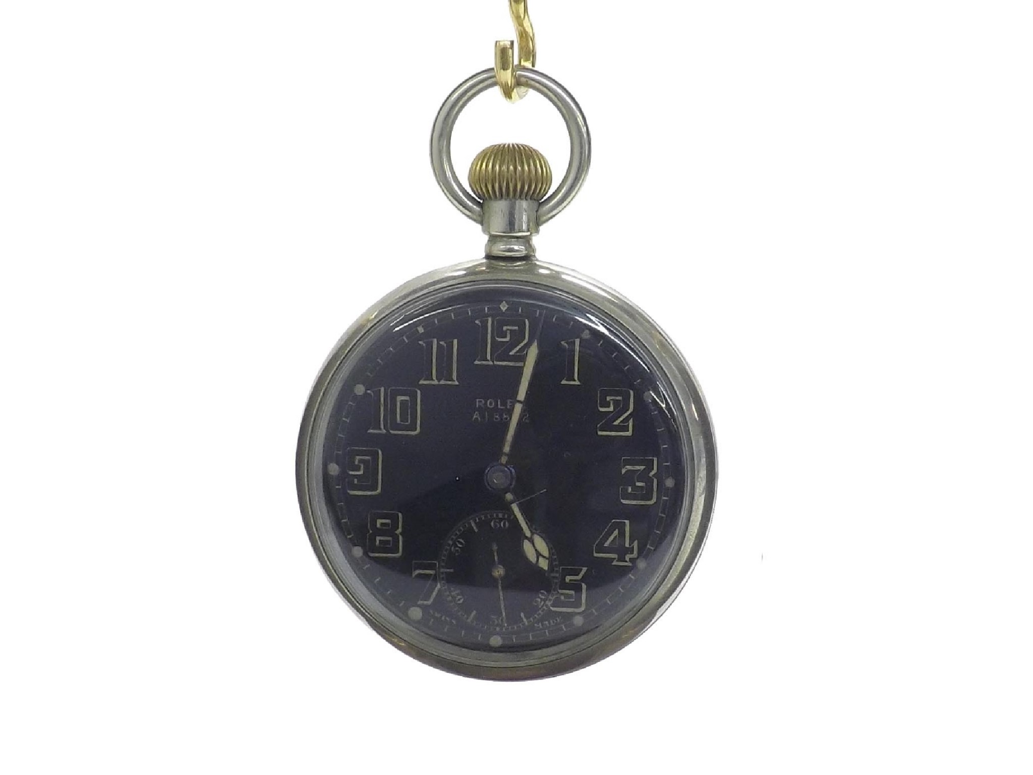 Appraisal: Rolex WWII British Military issue nickel cased lever pocket watch