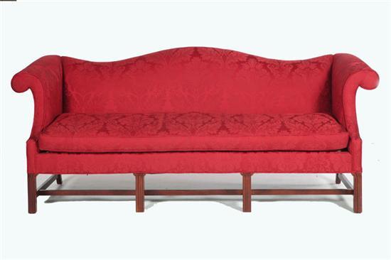 Appraisal: CHIPPENDALE-STYLE SOFA Southwood North Carolina early st century Camelback style