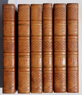 Appraisal: Whiston W The Works of Flavius Josephus vols mo cont