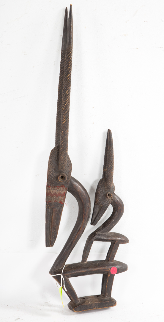 Appraisal: a Bambara carved wood Chiwara antelope headdress in H Provenance