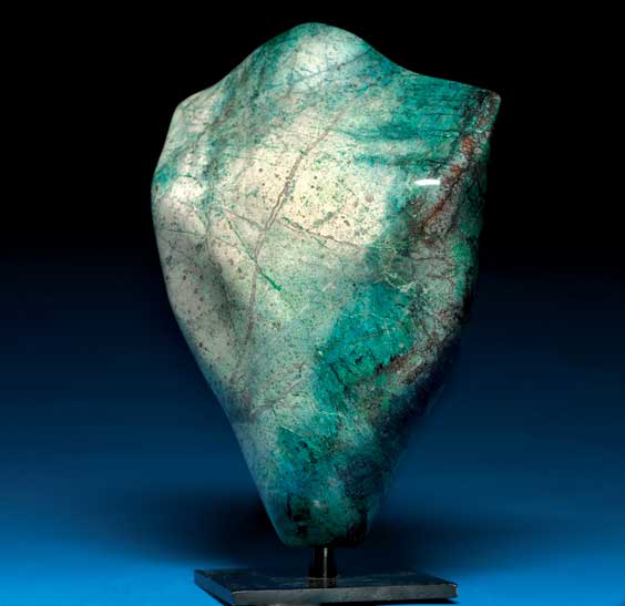 Appraisal: CHRYSOCOLLA - POLISHED BOULDER Bisbee Arizona Chrysocolla is a hydrated