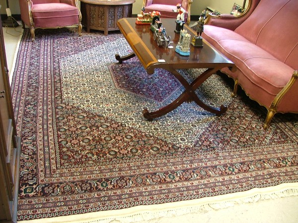 Appraisal: ORIENTAL INDO-BIDJAR CARPET overall Herati floral decoration across all areas