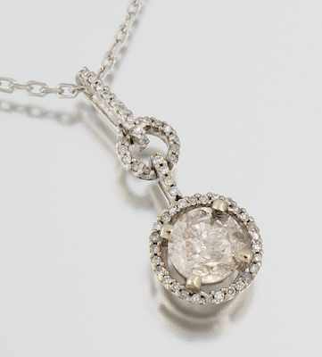 Appraisal: A Ladies' Diamonds by The Yard Chain with Diamond Pendant