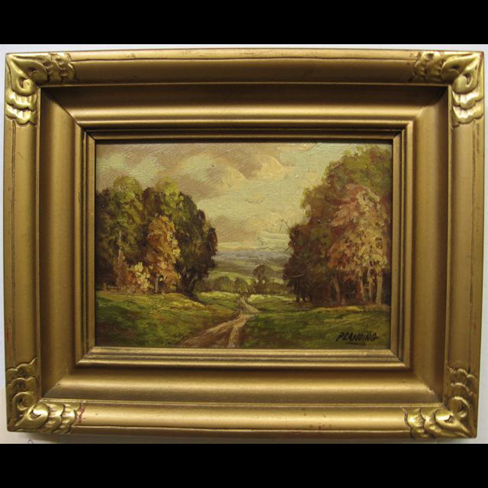 Appraisal: COUNTRY ROAD OTTO PLANDING - CANADIAN OIL ON MASONITE Height