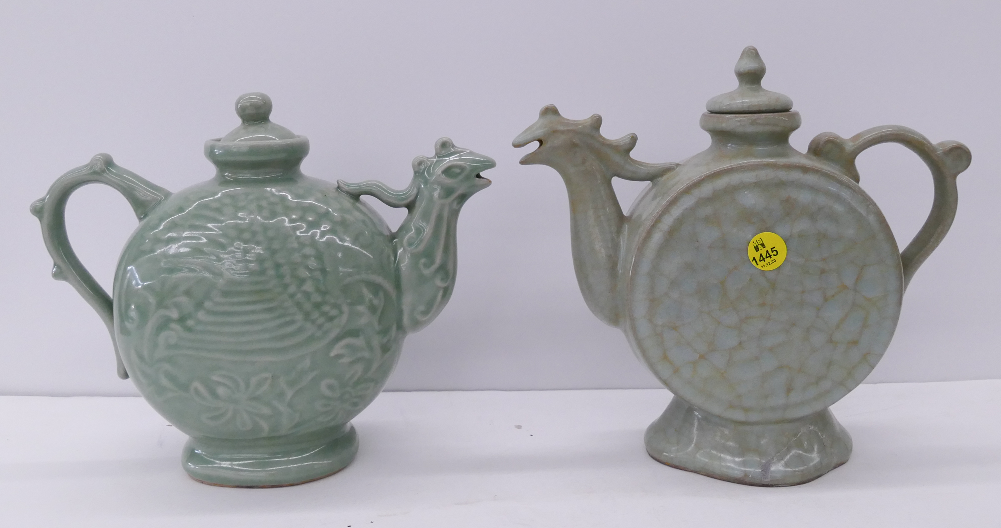 Appraisal: pc Chinese Celadon Glazed Ewers- ''