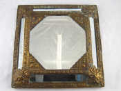 Appraisal: A Victorian square table centrepiece or mirror the octagonal plate