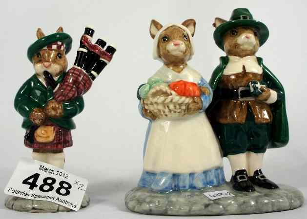 Appraisal: Royal Doulton Bunnykins Figures Pilgrim DB and Piper DB both