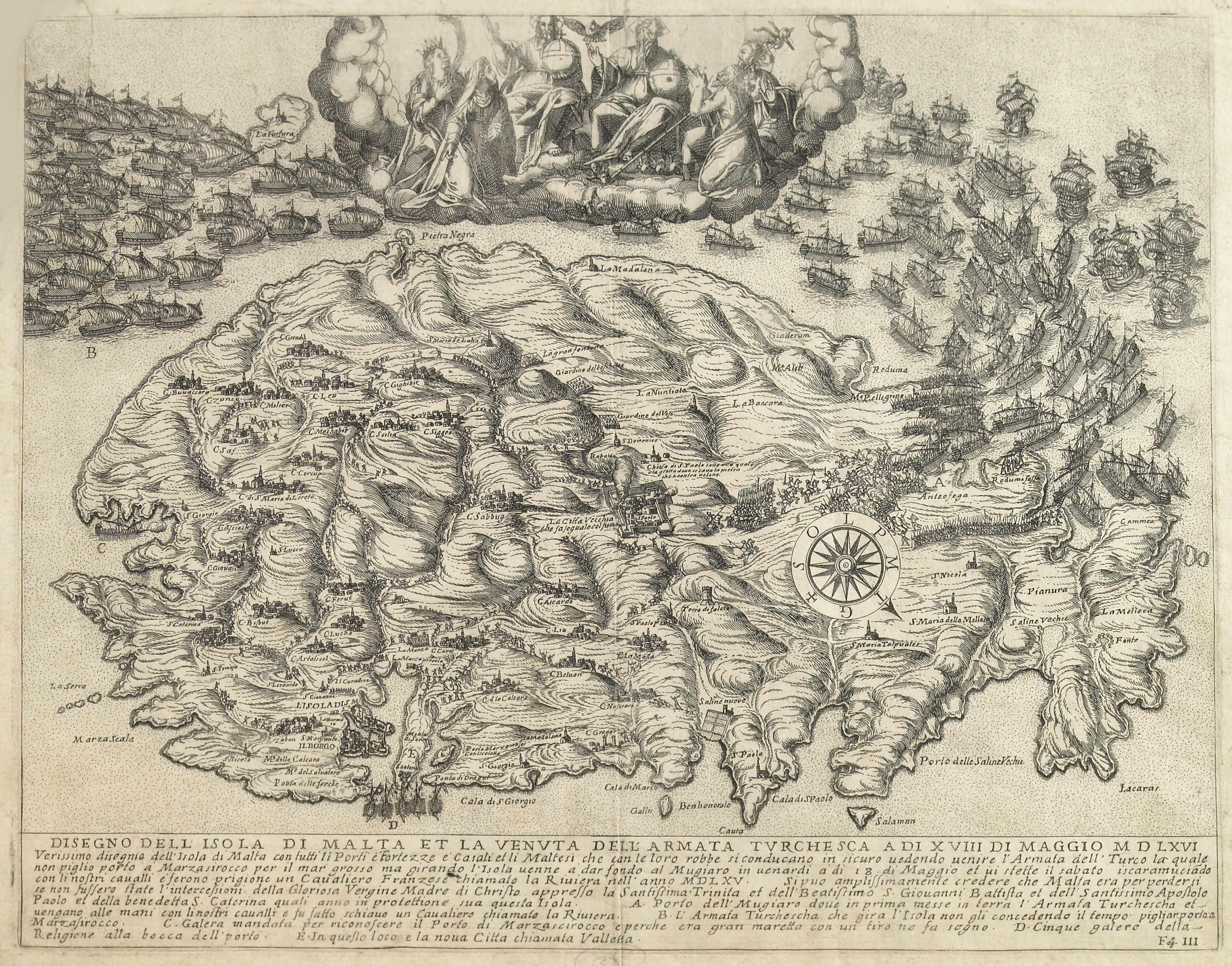 Appraisal: Maps--Malta Lucini Antonio Disegno dell'Isola di Malta et la Venuta