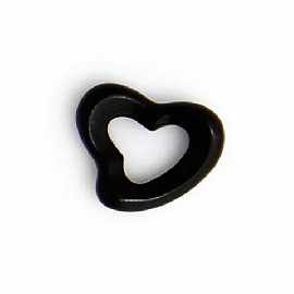 Appraisal: A carved black jade heart shaped charm by Tiffany Co