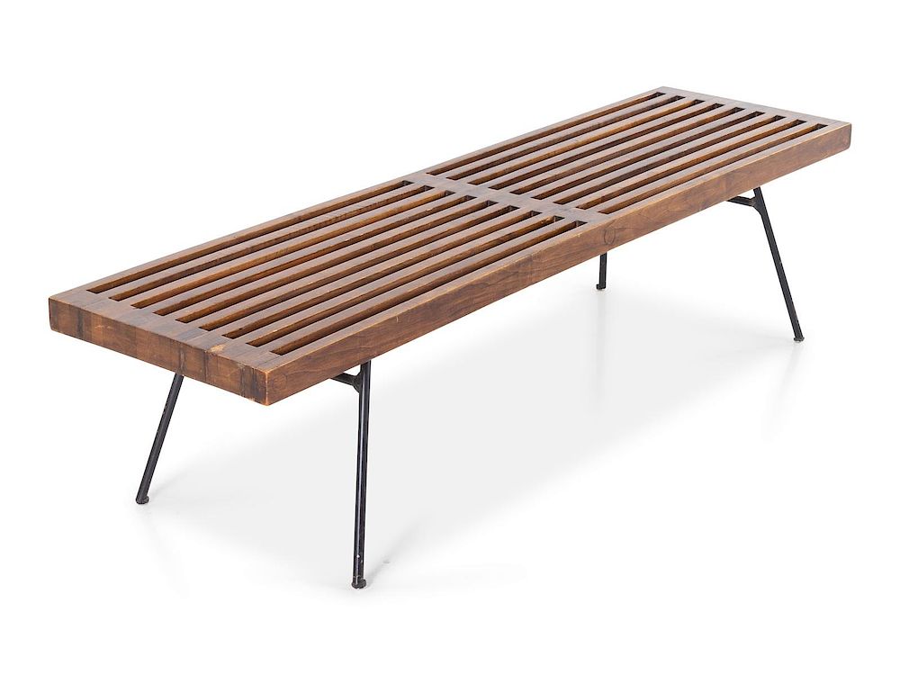 Appraisal: George Nelson and Associates American - Slat Bench Herman Miller