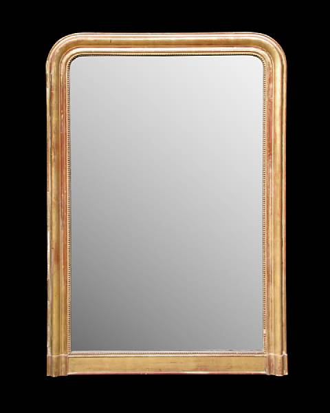 Appraisal: A Louis Philippe giltwood pier mirror mid th century The