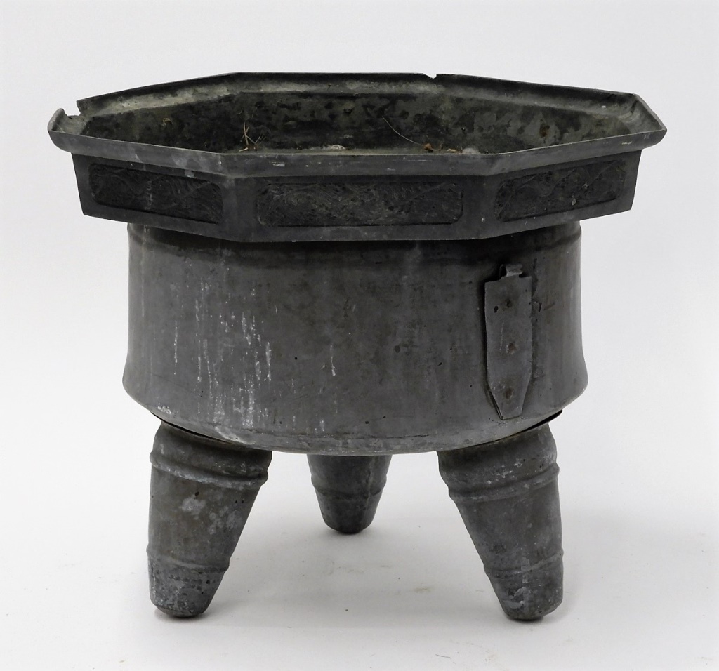 Appraisal: CHINESE PAKTONG CEREMONIAL TEMPLE CENSER China th CenturySimplistic form with