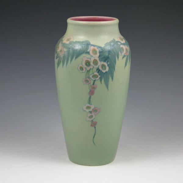 Appraisal: Rookwood floral Vellum Glaze vase from by Lenore Asbury Marked