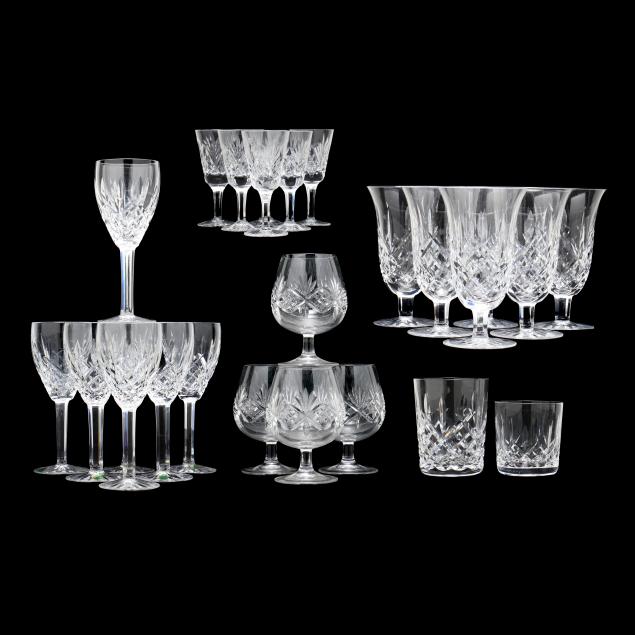 Appraisal: PIECES OF WATERFORD AND TIFFANY CRYSTAL STEMWARE Includes four Tiffany