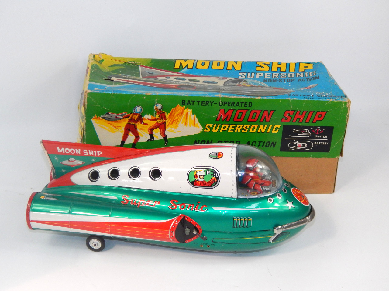 Appraisal: A Modern Toys brand Japanese tin plate supersonic moon ship