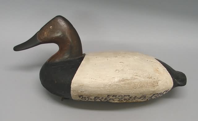 Appraisal: Repainted canvasback decoy from Upper Chesapeake Bay area body reheaded