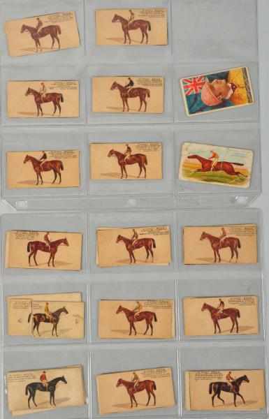 Appraisal: Lot of Early Horse Racing Tobacco Cards Description Cards show