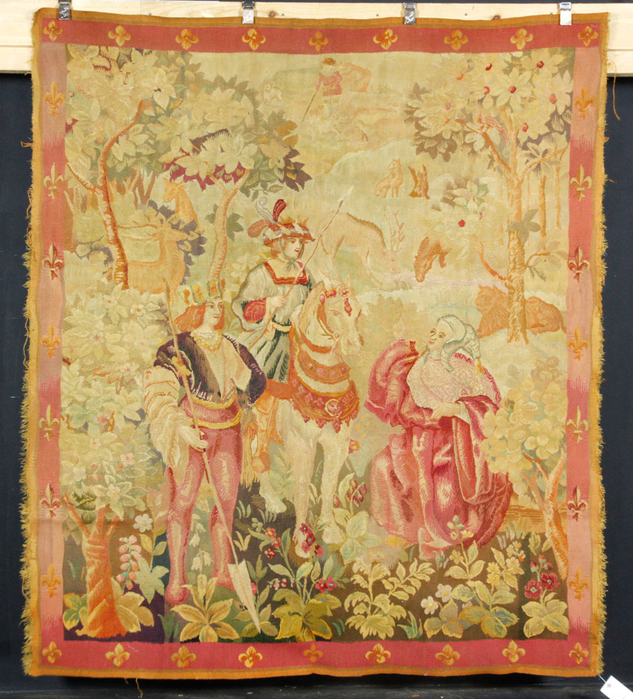 Appraisal: - th C French Aubusson Tapestry th century French Aubusson