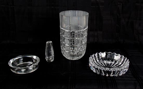 Appraisal: Sale Lot Four Crystal Decorative Articles consisting of an Orrefors