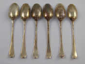 Appraisal: A set of six Georgian silver bottom marked Old English