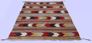 Appraisal: Navajo style hand woven wool area rug x Navajo style