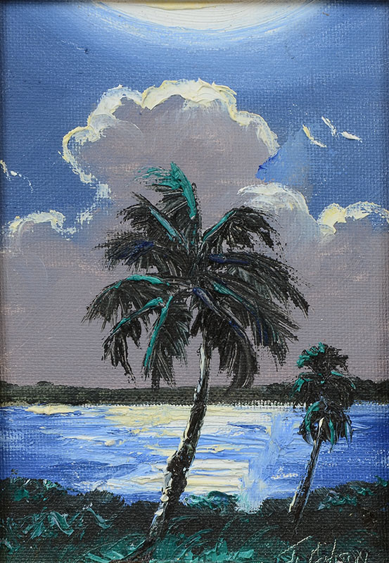 Appraisal: GIBSON James American th Century Florida Highwaymen moonlight Indian River