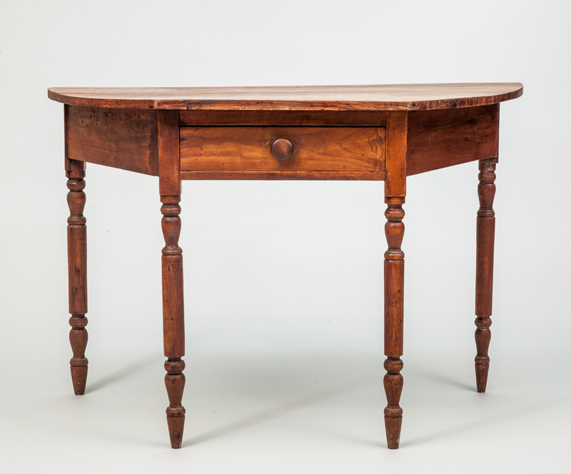 Appraisal: CLASSICAL CHERRY SINGLE-DRAWER SIDE TABLE x x in From the