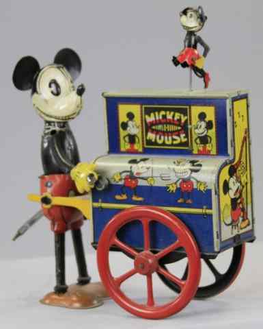 Appraisal: MICKEY MOUSE ''HURDY GURDY'' Germany lithographed tin very sought after