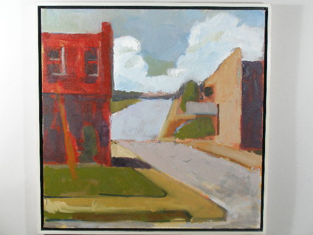 Appraisal: Hillary Osborn MA th c Mendenhall Street oil on canvas