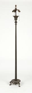 Appraisal: A patinated bronze floor lamp Late th early th century